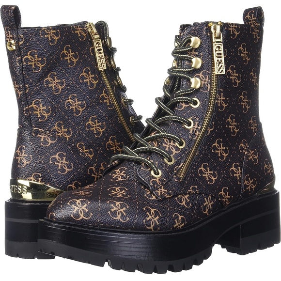 GUESS Women's Ferina Combat Boots - Picture 5 of 6